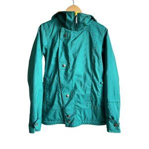 BURTON DryRide Cool Flavors Green Ski Snowboard Hooded Jacket Juniors Small